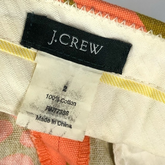 J. Crew Pink Orange Sunburst Floral Mini Skirt 2 - Picture 4 of 4